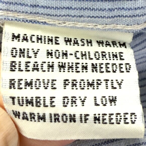 RRL Ralph Lauren Vintage Indigo Pinstripe Work Shirt Large – Heritage Oxford - Picture 8 of 14